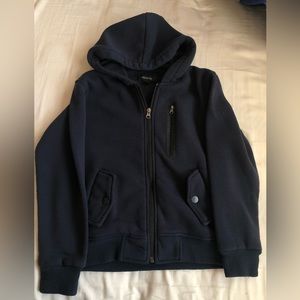 Boys’ Small Navy Blue Zip-Up Fleece Jacket